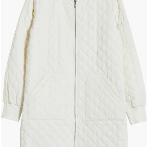 Zella Nordstrom Longline Water Resistant Quilted Bomber Jacket - Picture 2 of 9